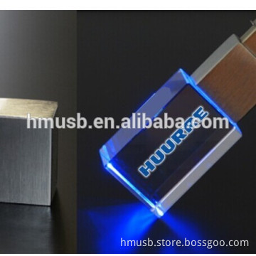 8GB Cheap Custom Logo Engraved Business Gift Crystal Glass USB Flash Drive